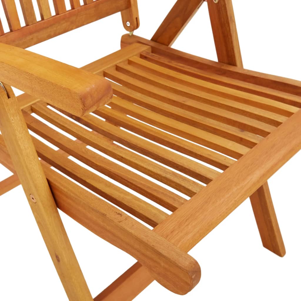 vidaXL Sulankstomos sodo kėdės, 2vnt., eukalipto medienos masyvas