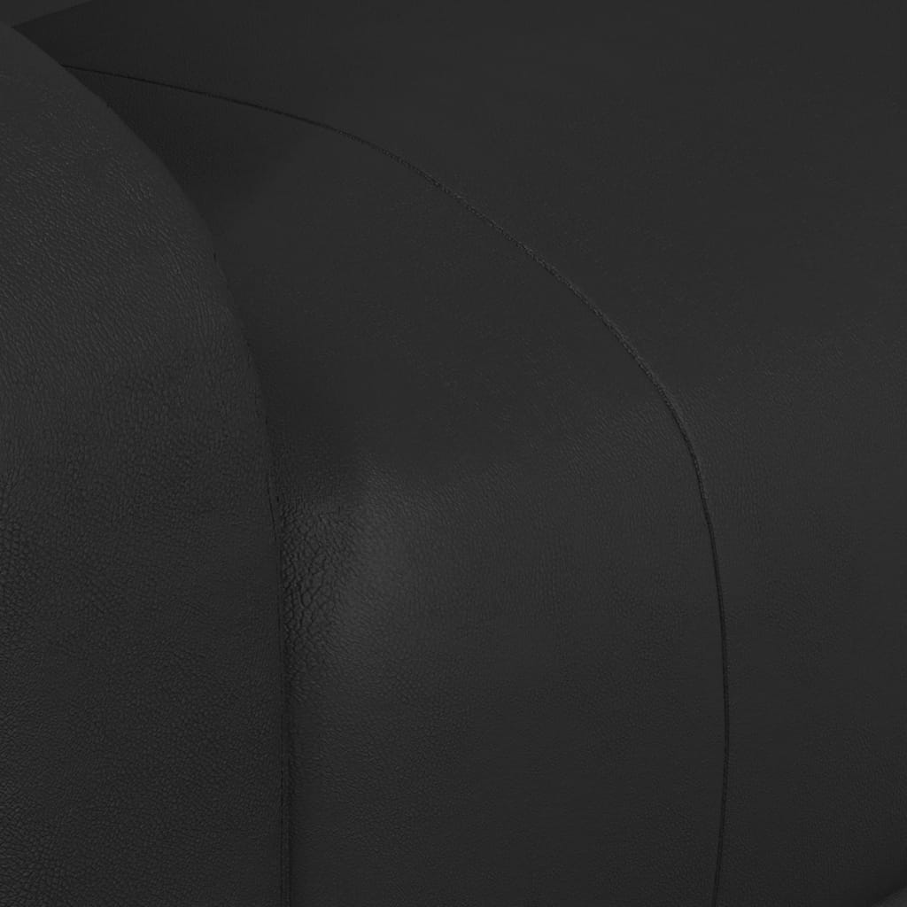 vidaXL Atsistojantis masažinis krėslas, juodos spalvos, dirbtinė oda