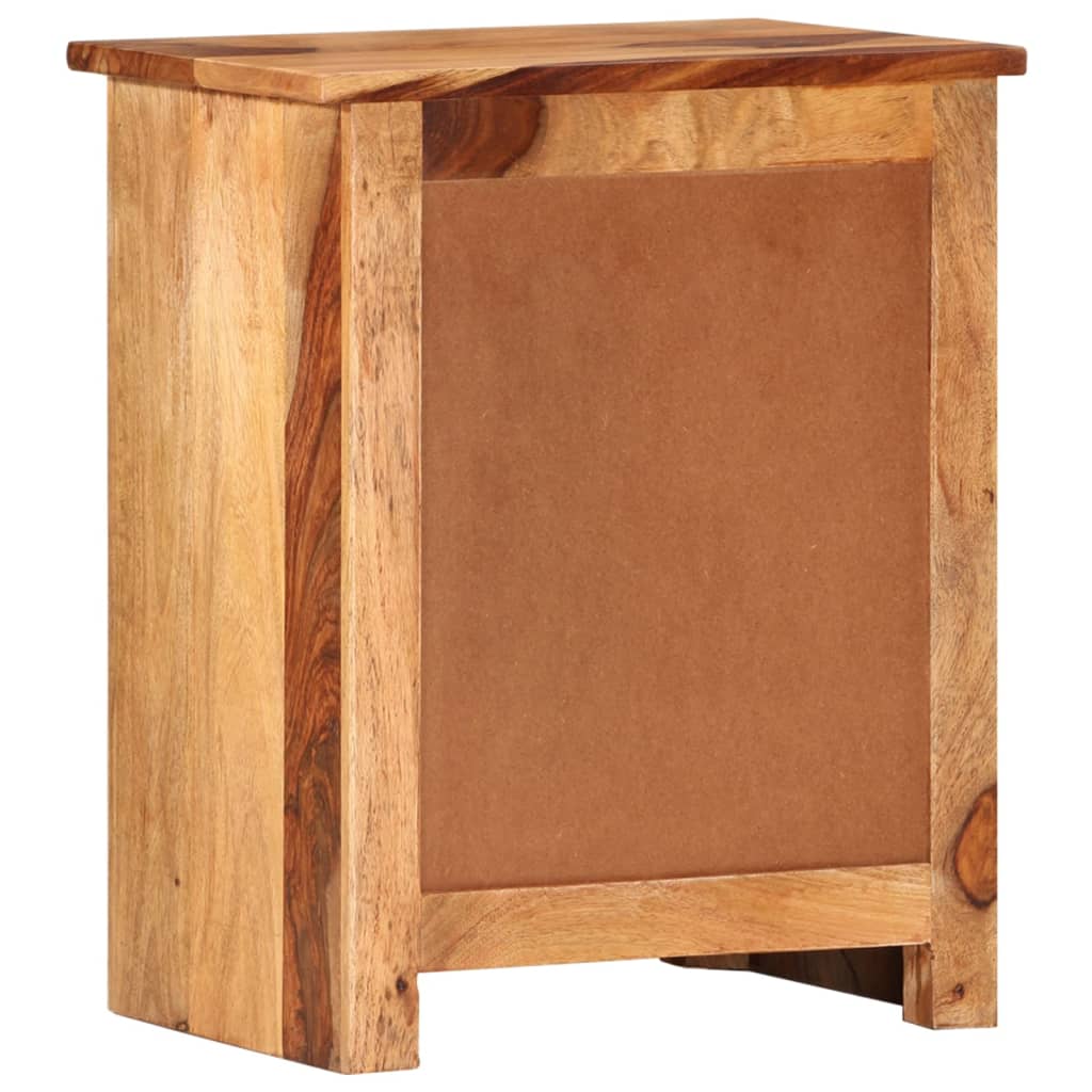 vidaXL Naktinis staliukas, 40x30x50cm, rausv. dalb. medienos masyvas