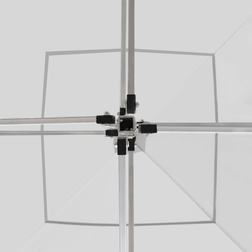 vidaXL Išskleidžiama palapinė su sienomis, balta, 2x2m, aliuminis