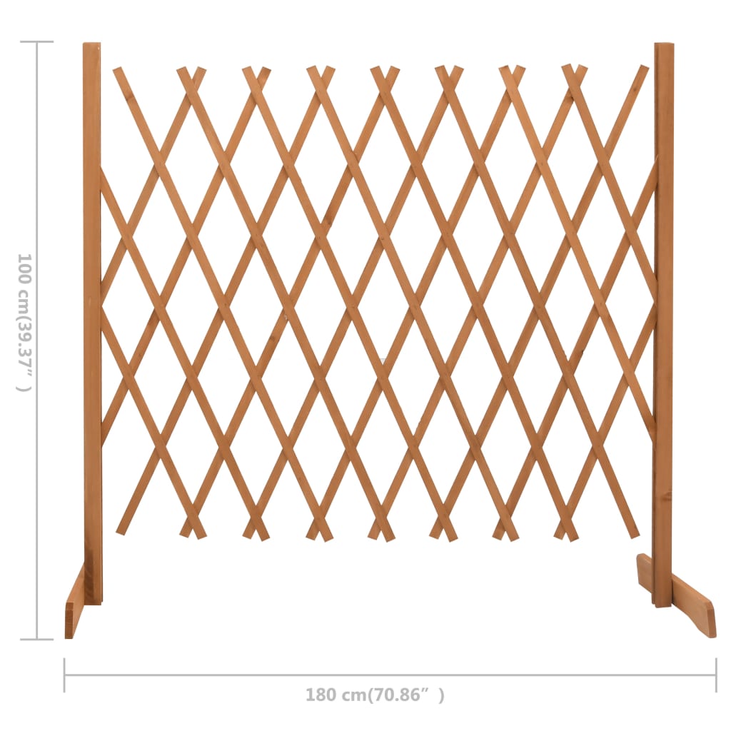 vidaXL Sodo treliažas-tvora, oranžinis, 180x100cm, eglės masyvas