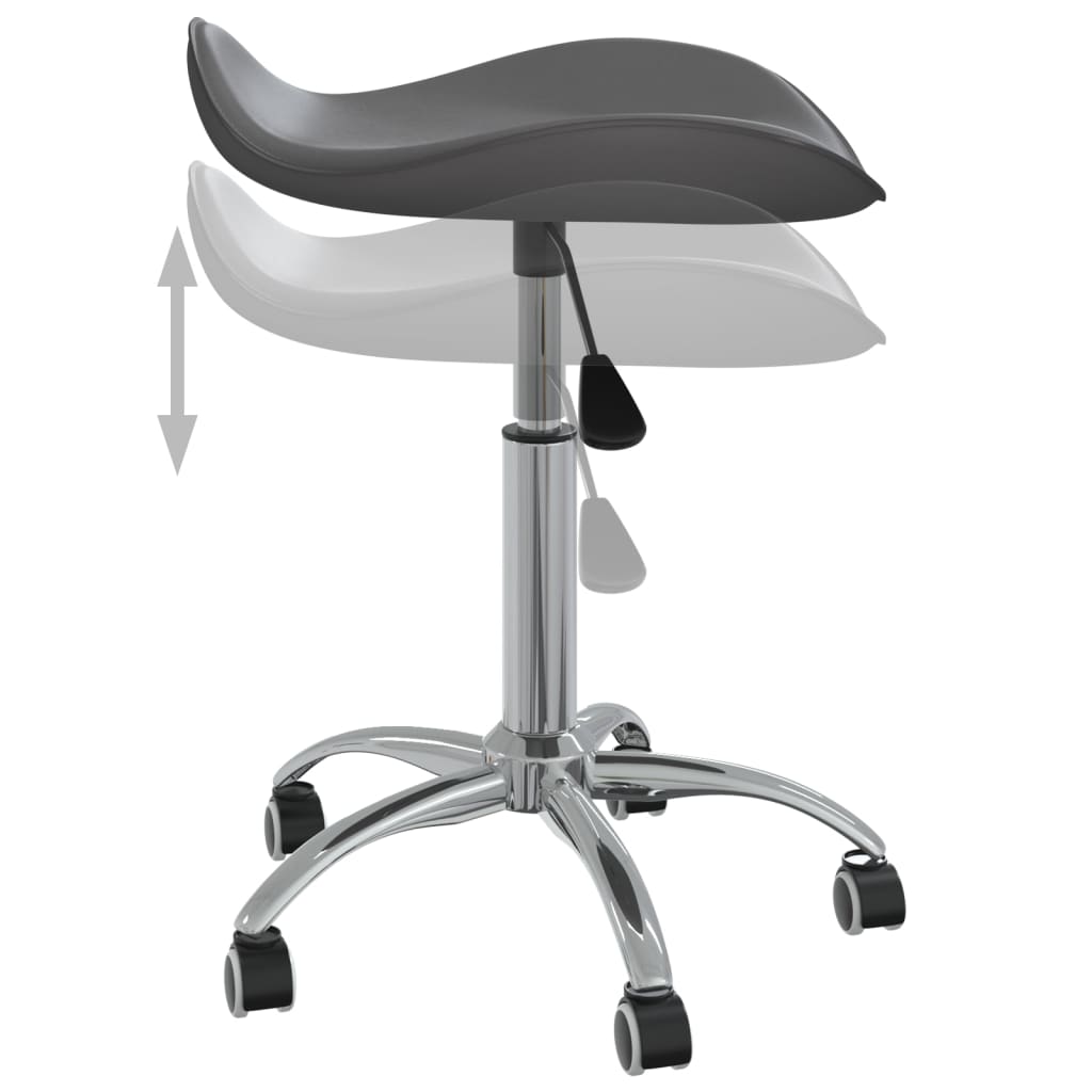 vidaXL Biuro kėdė, pilkos spalvos, dirbtinė oda (323688)
