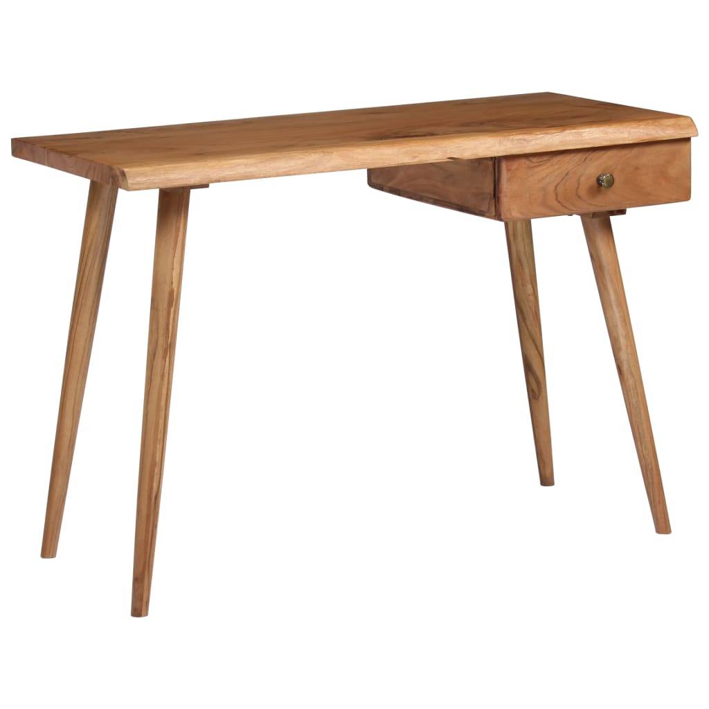 vidaXL Rašomasis stalas, masyvi akacijos mediena, 110x50x76cm