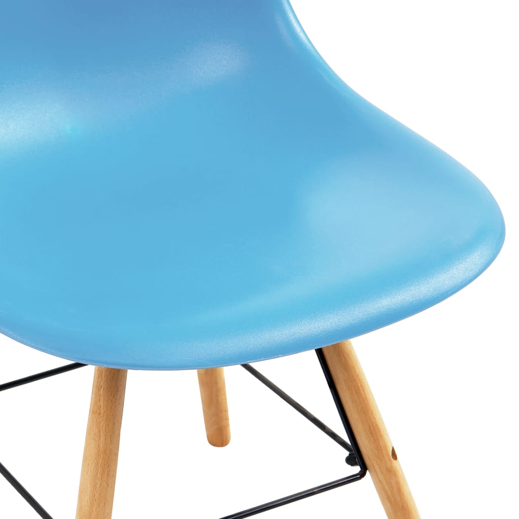 vidaXL Valgomojo kėdės, 2vnt., mėlynos spalvos, plastikas