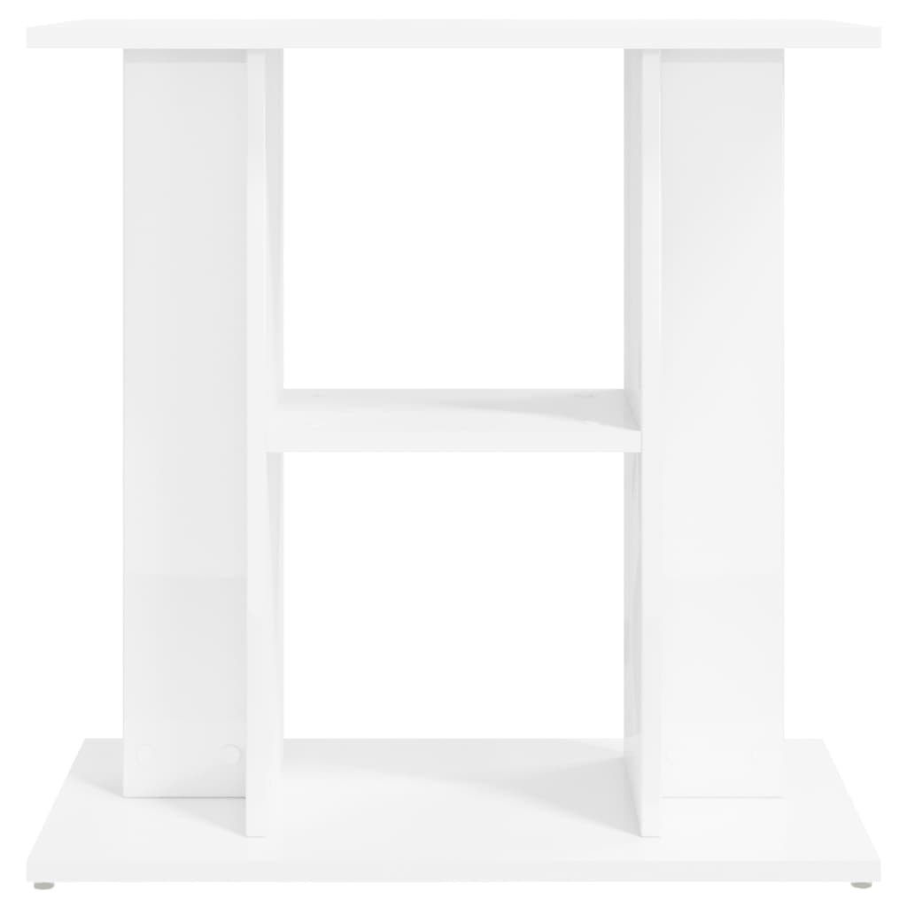 vidaXL Akvariumo stovas, baltas, 60x30x60cm, apdirbta mediena, blizgus