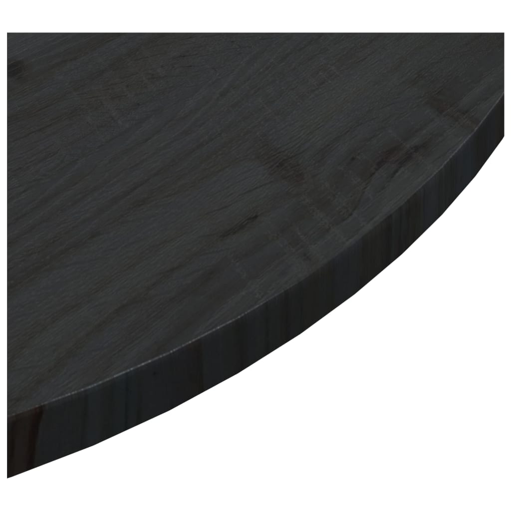 vidaXL Stalviršis, juodas, skersmuo 90x2,5cm, pušies medienos masyvas