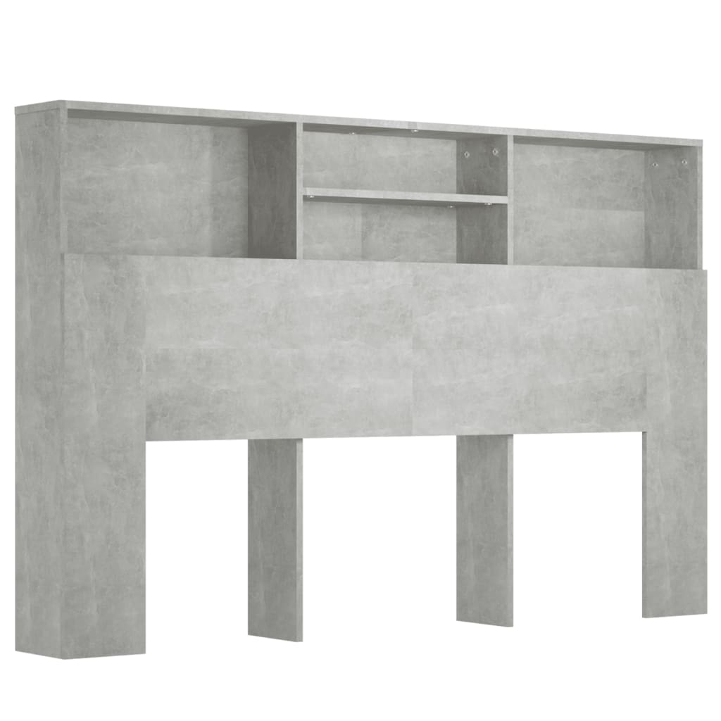 vidaXL Galvūgalis-spintelė, betono pilkos spalvos, 160x19x103,5cm