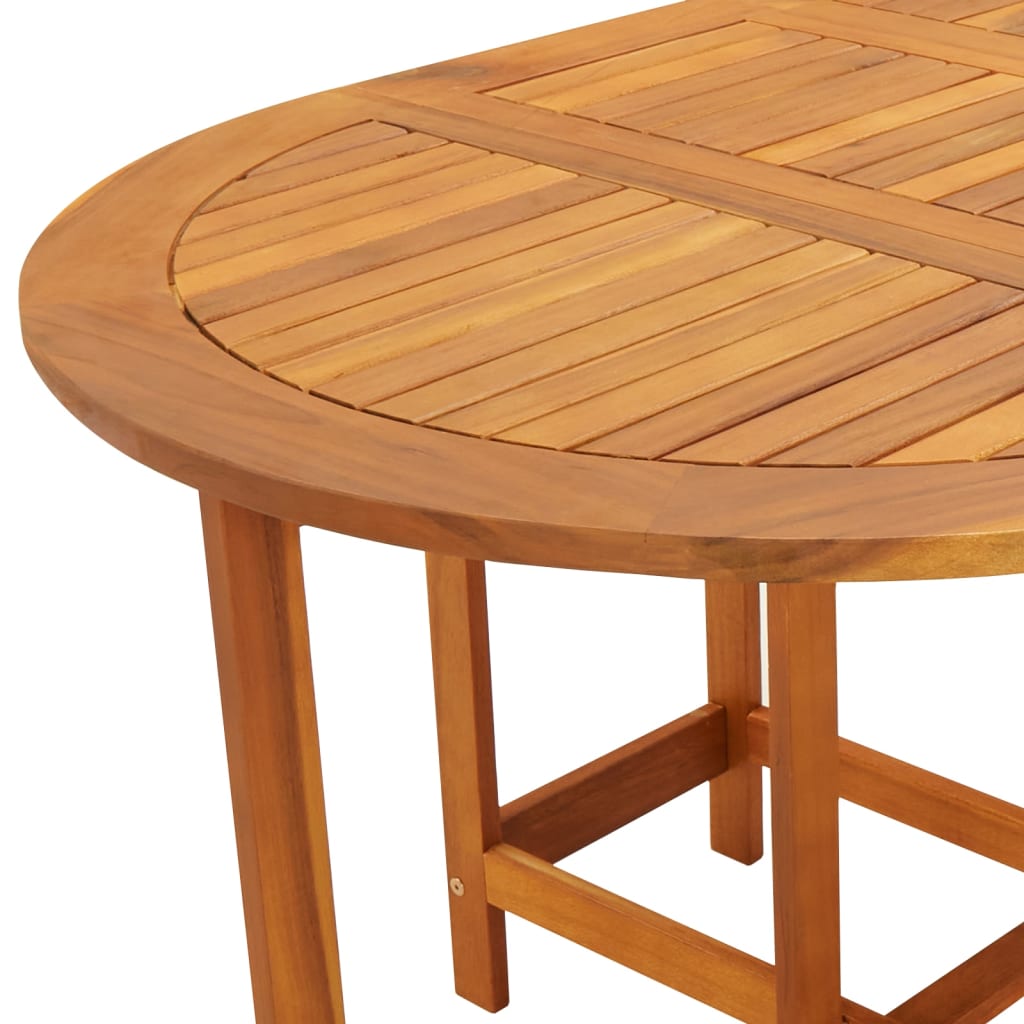 vidaXL Sodo stalas, 130x90x72cm, akacijos medienos masyvas