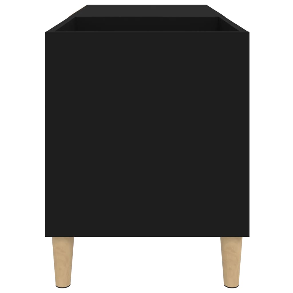 vidaXL Vinilinių plokštelių spintelė, juoda, 84,5x38x48cm, mediena