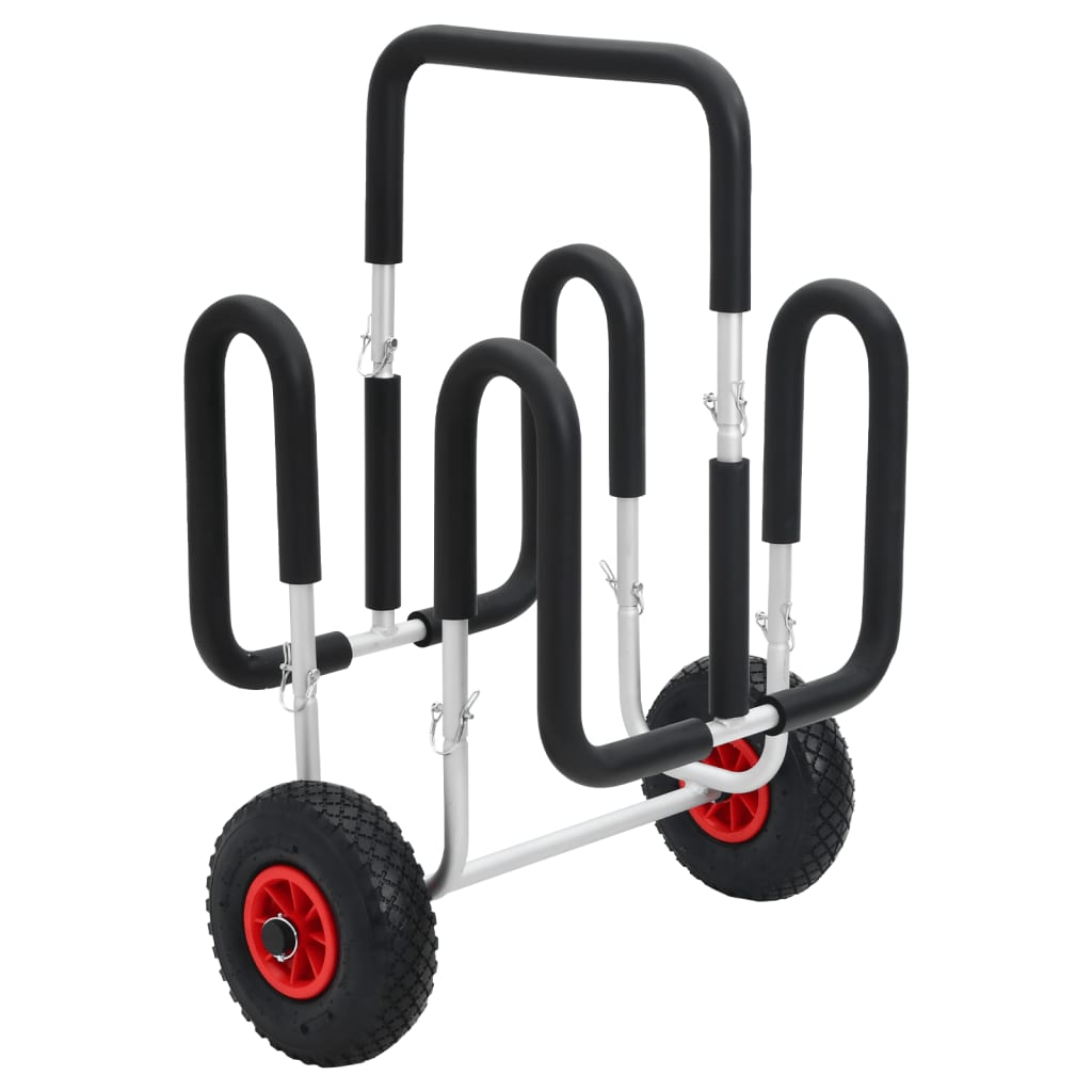 vidaXL Baidarės vežimėlis 2 lentoms, aliuminis, 90kg