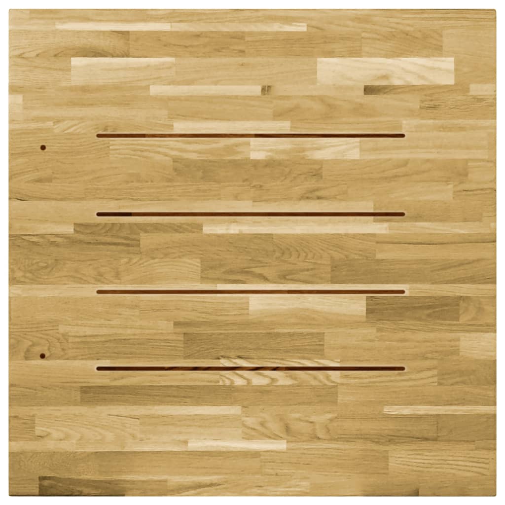 vidaXL Stalviršis, ąžuolo mediena, kvadratinis, 23mm, 80x80cm