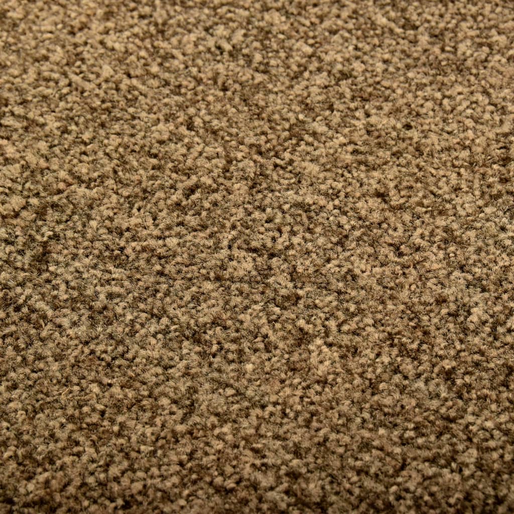 vidaXL Durų kilimėlis, rudos spalvos, 90x150cm, plaunamas