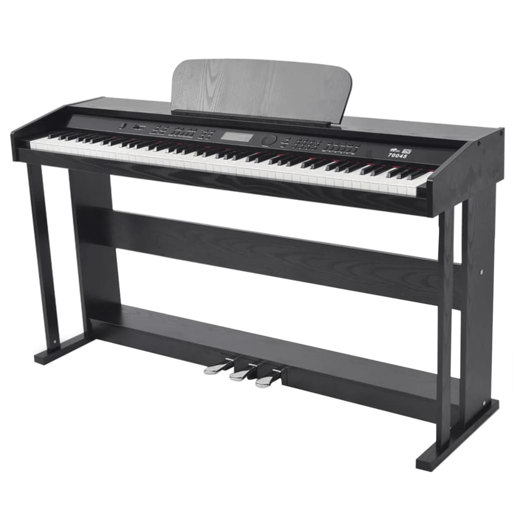 vidaXL Skaitmeninis pianinas, 88 klavišai, juoda melamino plokštė
