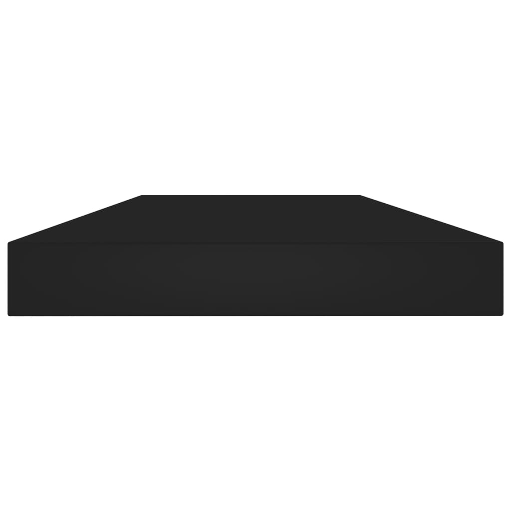 vidaXL Knygų lentynos plokštės, 4vnt., juodos, 40x10x1,5cm, MDP