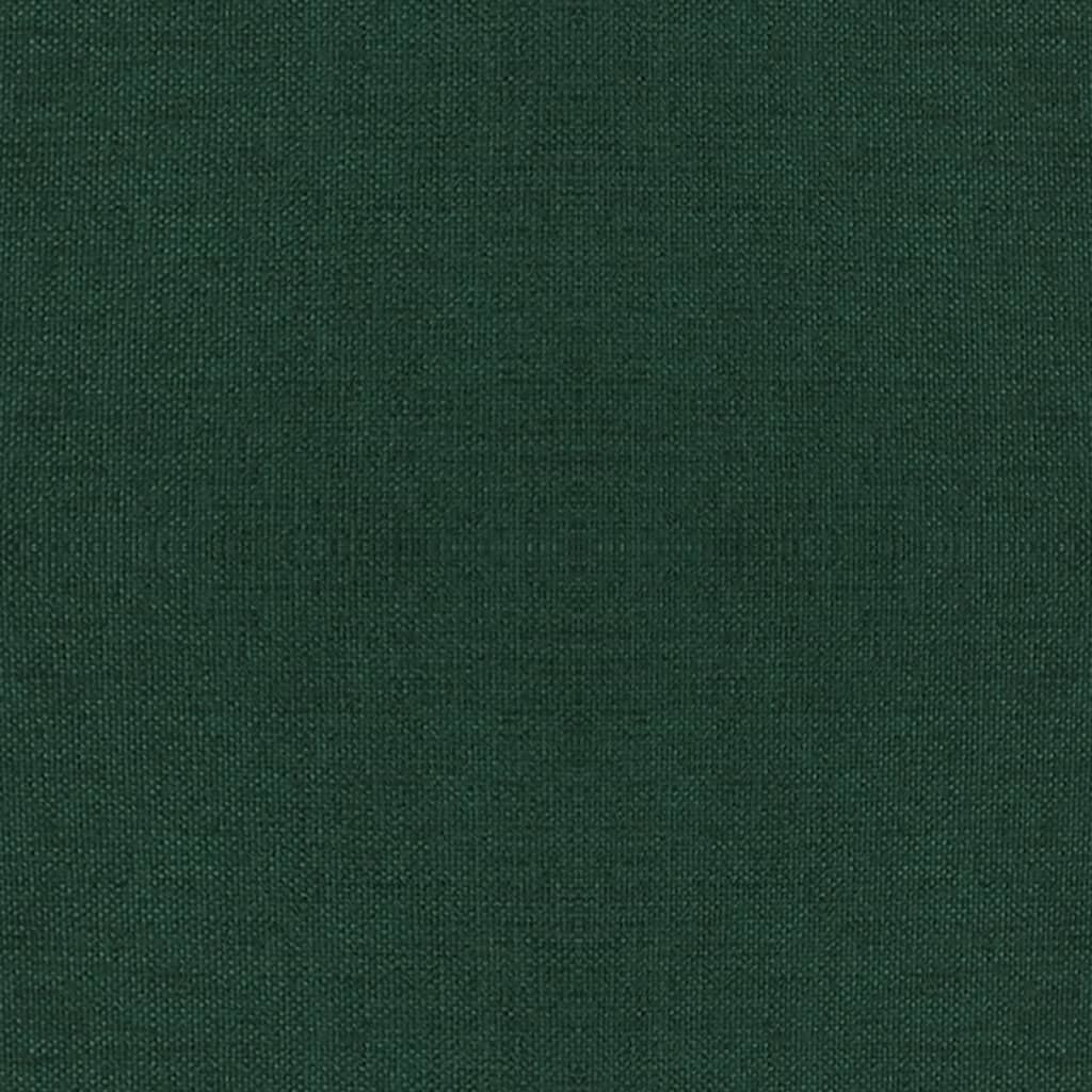 vidaXL Taburetė su medinėmis kojomis, tamsiai žalios spalvos, audinys