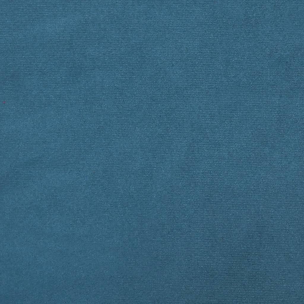 vidaXL Sofos komplektas su pagalvėmis, 3 dalių, mėlynas, aksomas