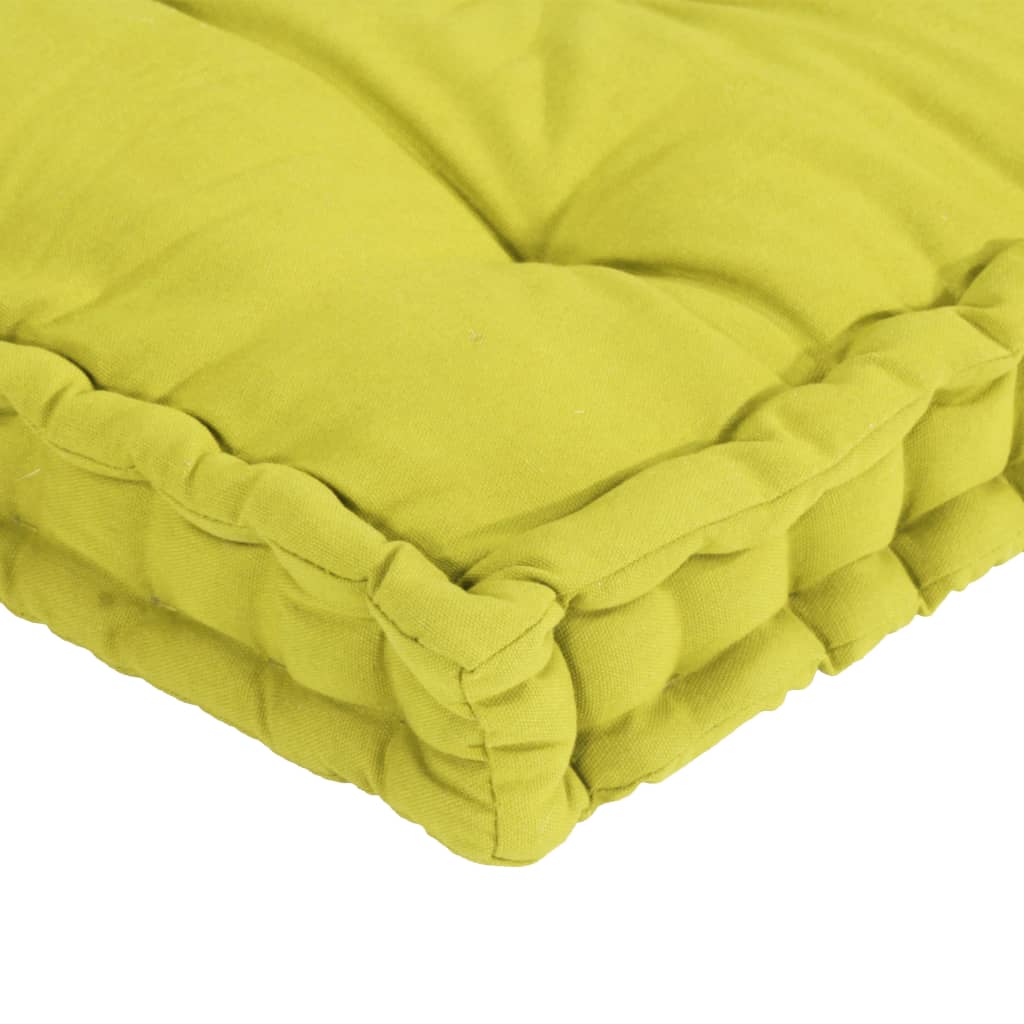 vidaXL Grindų/paletės pagalvėlės, 6vnt., obuolio žalios, medvilnė