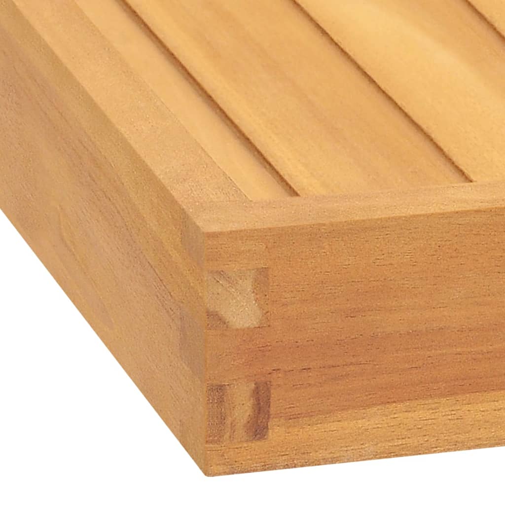 vidaXL Serviravimo padėklas, 80x80cm, tikmedžio medienos masyvas