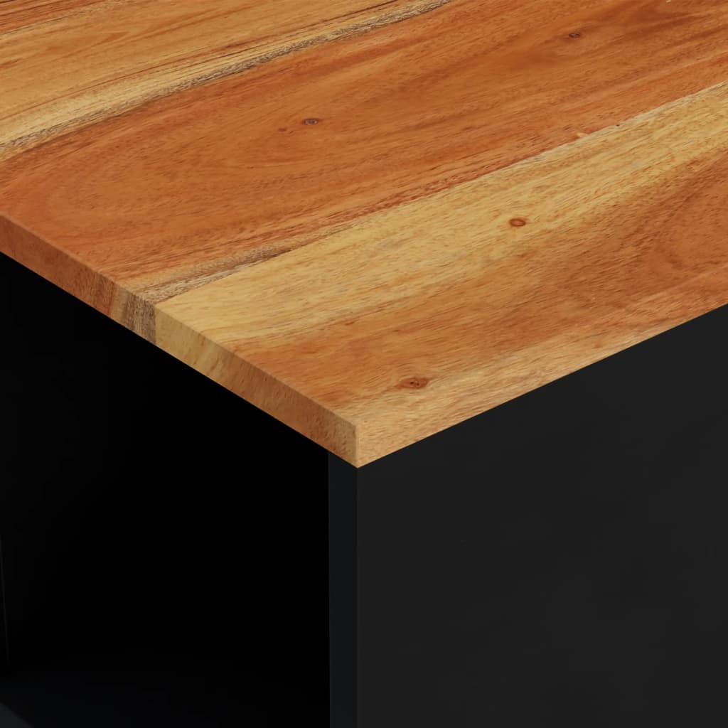 vidaXL Kavos staliukas, 60x50x35cm, akacijos medienos masyvas