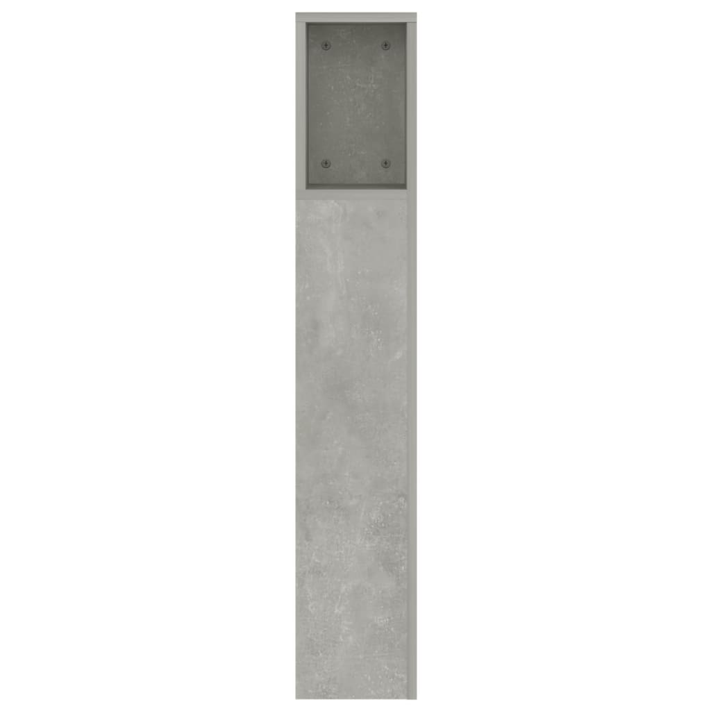 vidaXL Galvūgalis-spintelė, betono pilkos spalvos, 160x18,5x104,5cm
