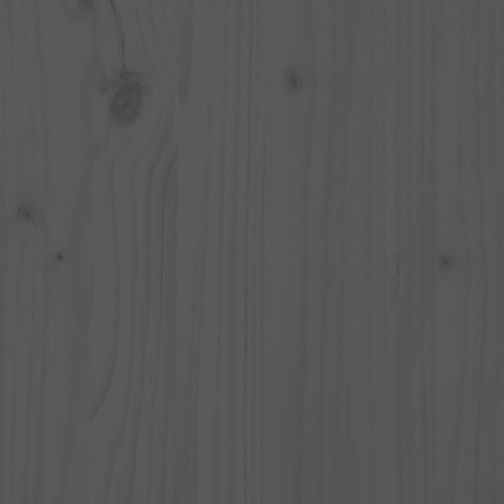 vidaXL Lovelis, pilkos spalvos, 84,5x84x75cm, pušies medienos masyvas