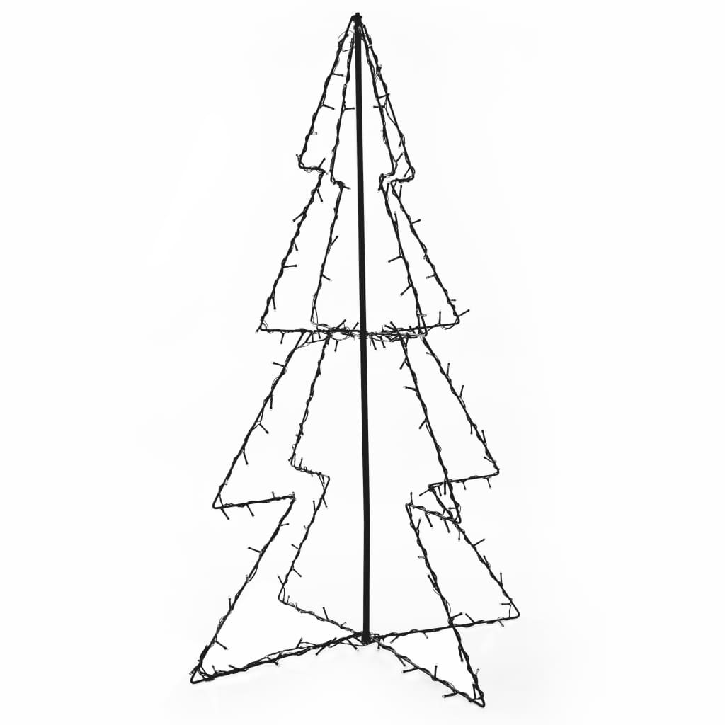 vidaXL Kalėdų eglutė, 78x120cm, kūgio formos, 160 LED lempučių