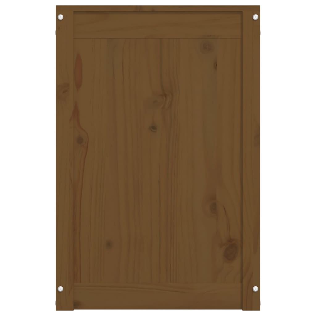 vidaXL Skalbinių dėžė, medaus ruda, 88,5x44x66cm, pušies masyvas