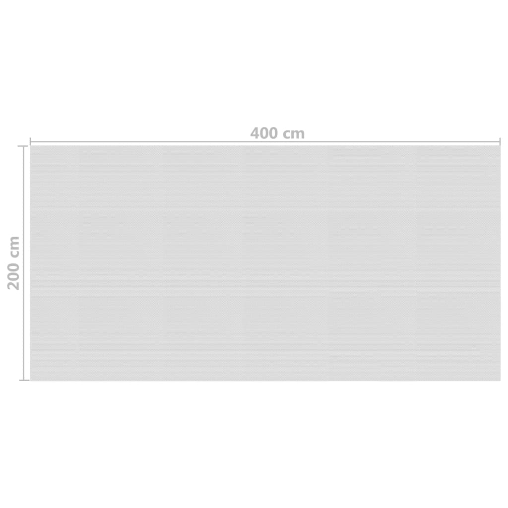 vidaXL Saulę sugerianti baseino plėvelė, pilkos spalvos, 400x200cm, PE