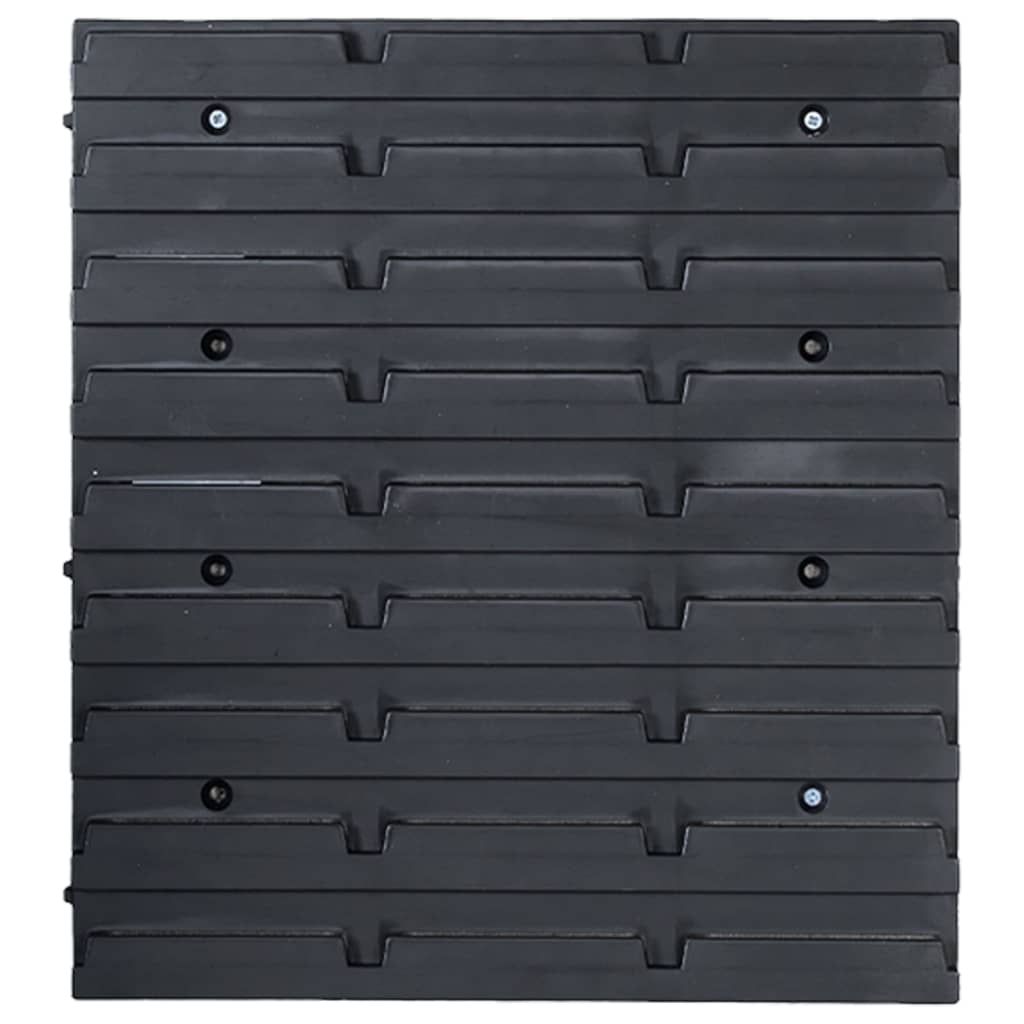 vidaXL Sandėliavimo dėžių rinkinys, 128 dalių, mėlynas ir juodas