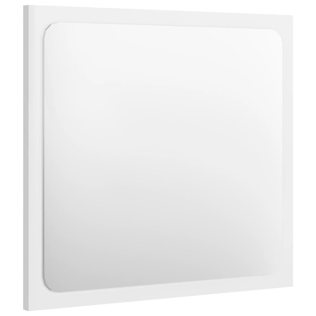 vidaXL Vonios kambario veidrodis, baltas, 40x1,5x37cm, MDP, blizgus