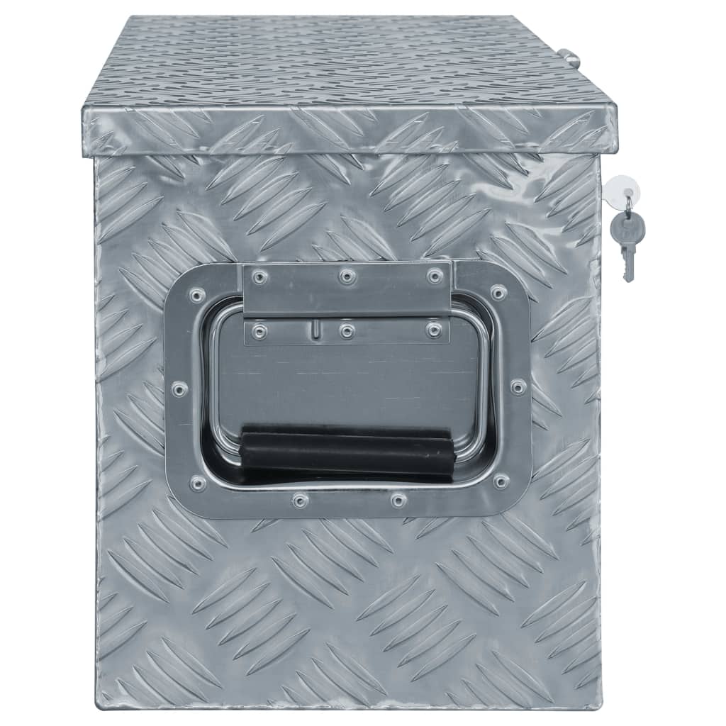 vidaXL Aliuminio dėžė, 80x30x35cm, sidabrinė