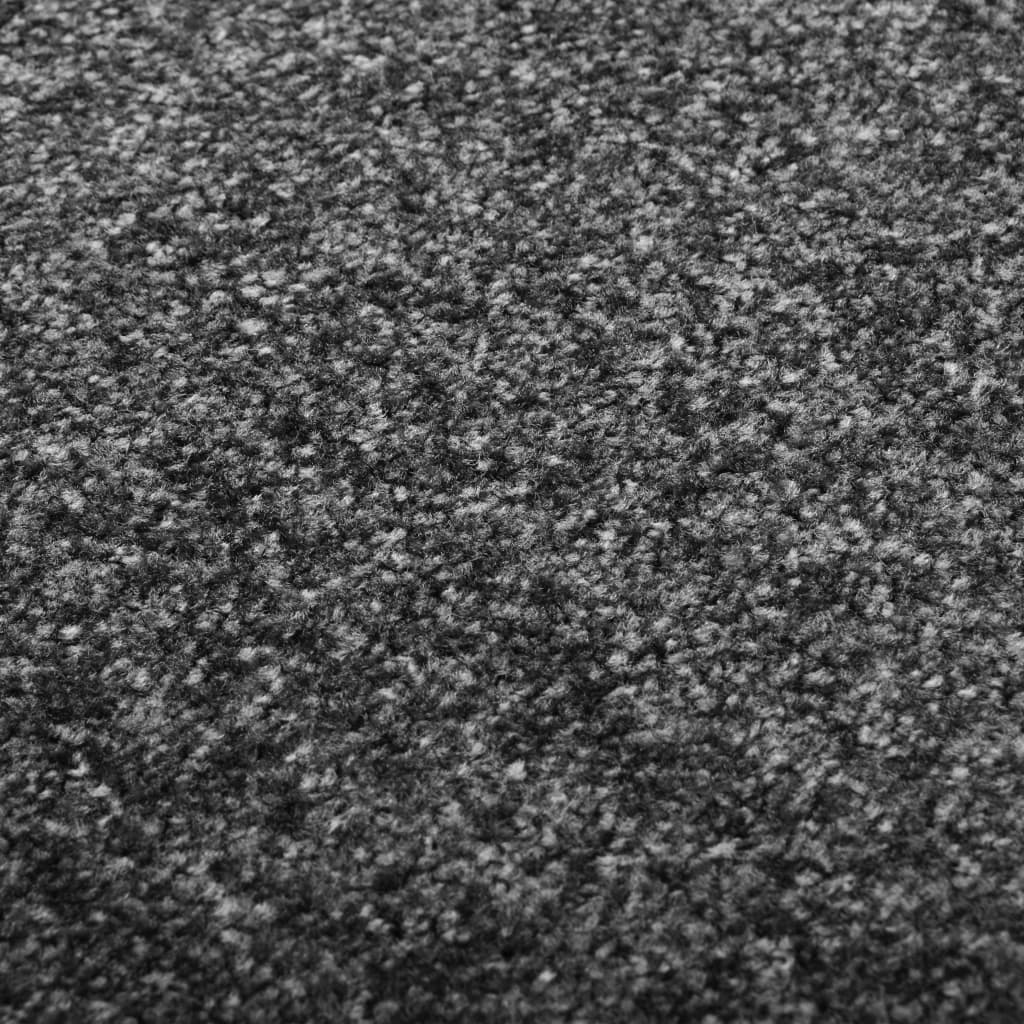 vidaXL Durų kilimėlis, antracito spalvos, 90x150cm, plaunamas