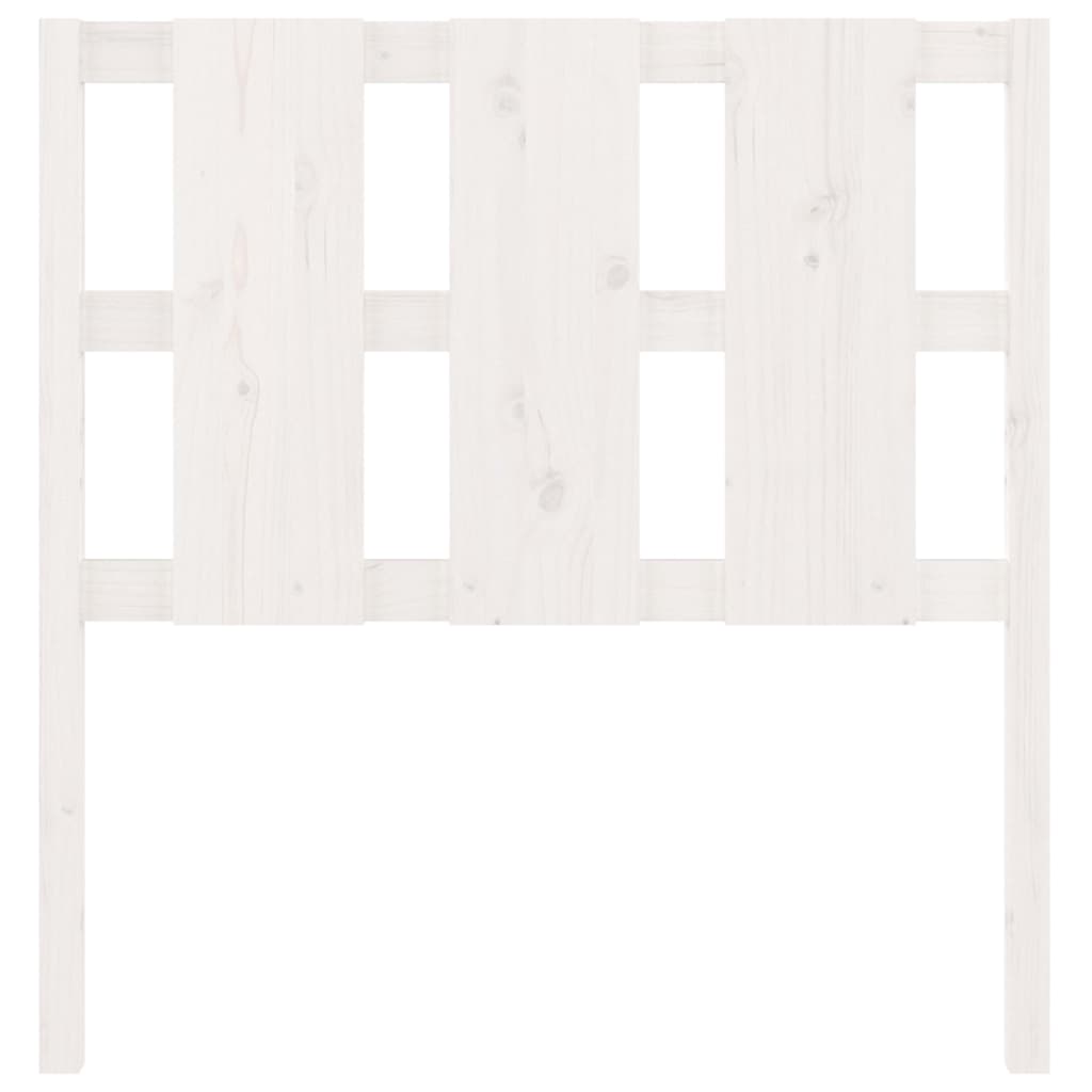 vidaXL Lovos galvūgalis, baltas, 95,5x4x100cm, pušies medienos masyvas