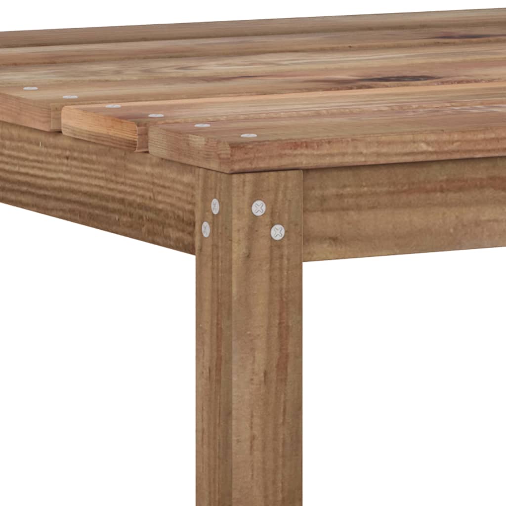 vidaXL Sodo stalas iš palečių, rudas, 60x60x36,5cm, impregnuota pušis