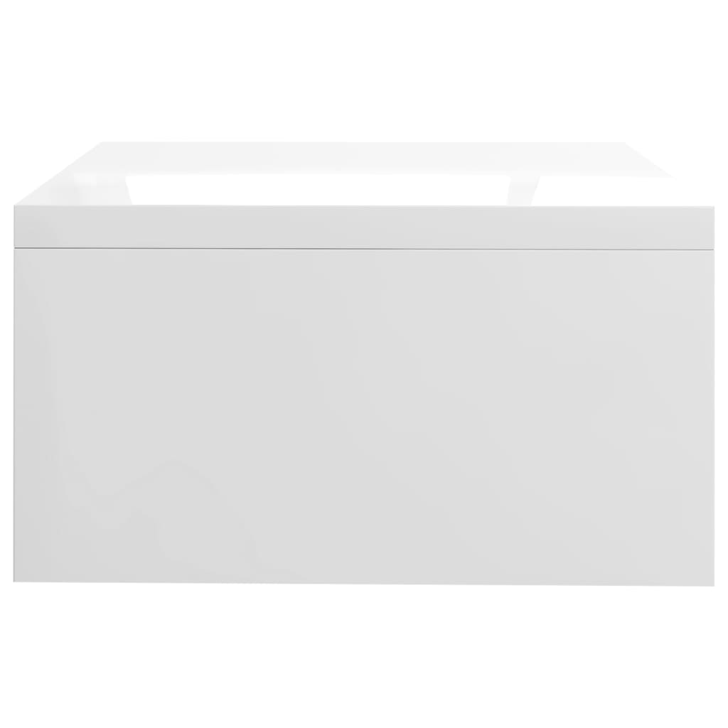 vidaXL Monitoriaus stovas, baltos spalvos, 42x24x13cm, MDP, blizgus