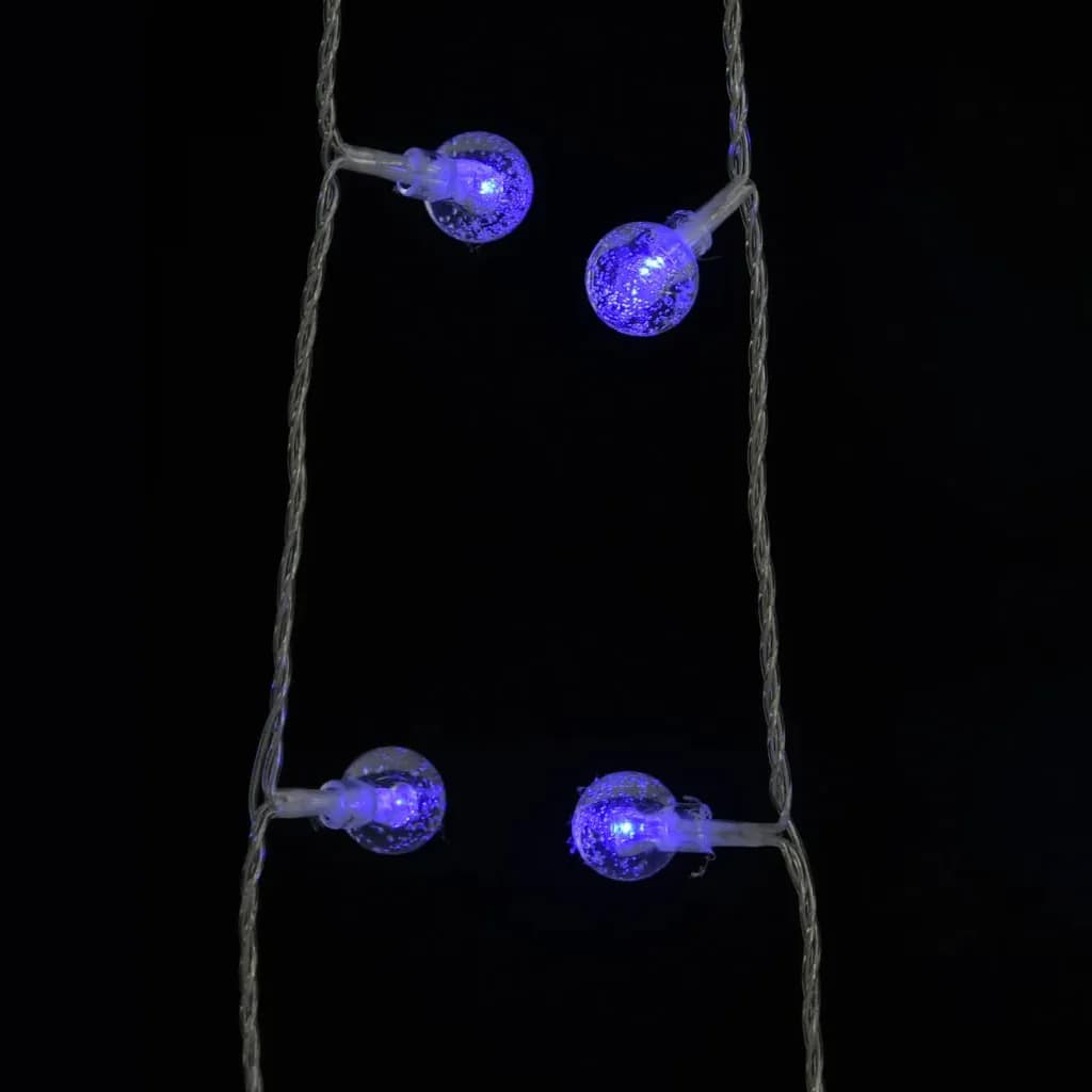 vidaXL Rutuliukų girlianda, 20m, 200 mėlynų LED, 8 funkcijos