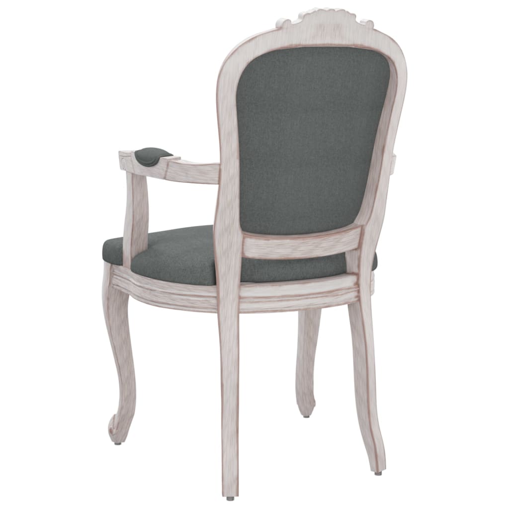 vidaXL Valgomojo kėdė, tamsiai pilka, 62x59,5x100,5cm, audinys
