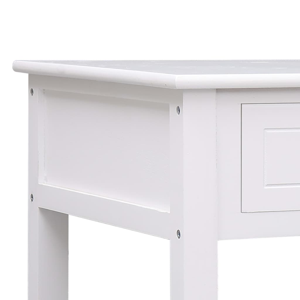vidaXL Kavos staliukas, baltas, 100x50x45cm, mediena