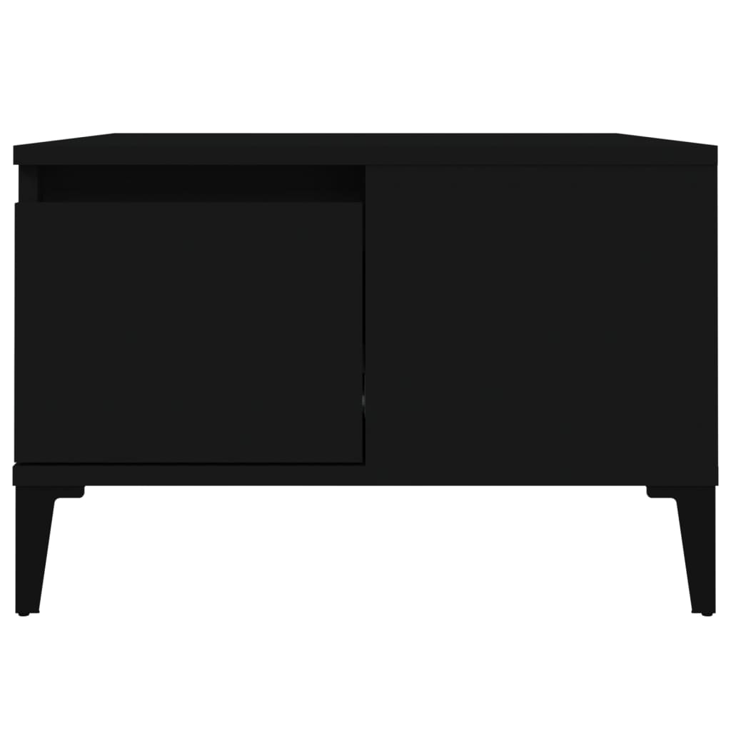 vidaXL Kavos staliukas, juodas, 55x55x36,5cm, apdirbta mediena
