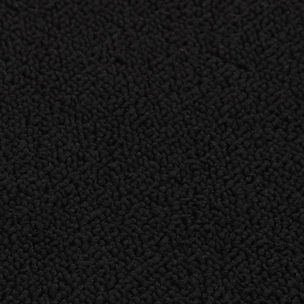 vidaXL Neslystantys laiptų kilimėliai, 15vnt., juodi, 75x20cm