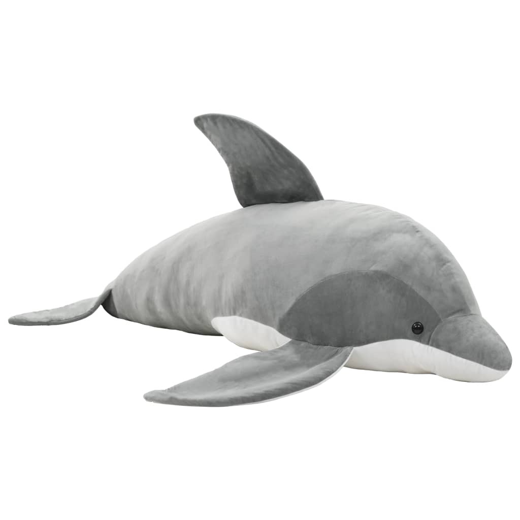 vidaXL Minkštas žaislinis delfinas, pilkas, pliušinis