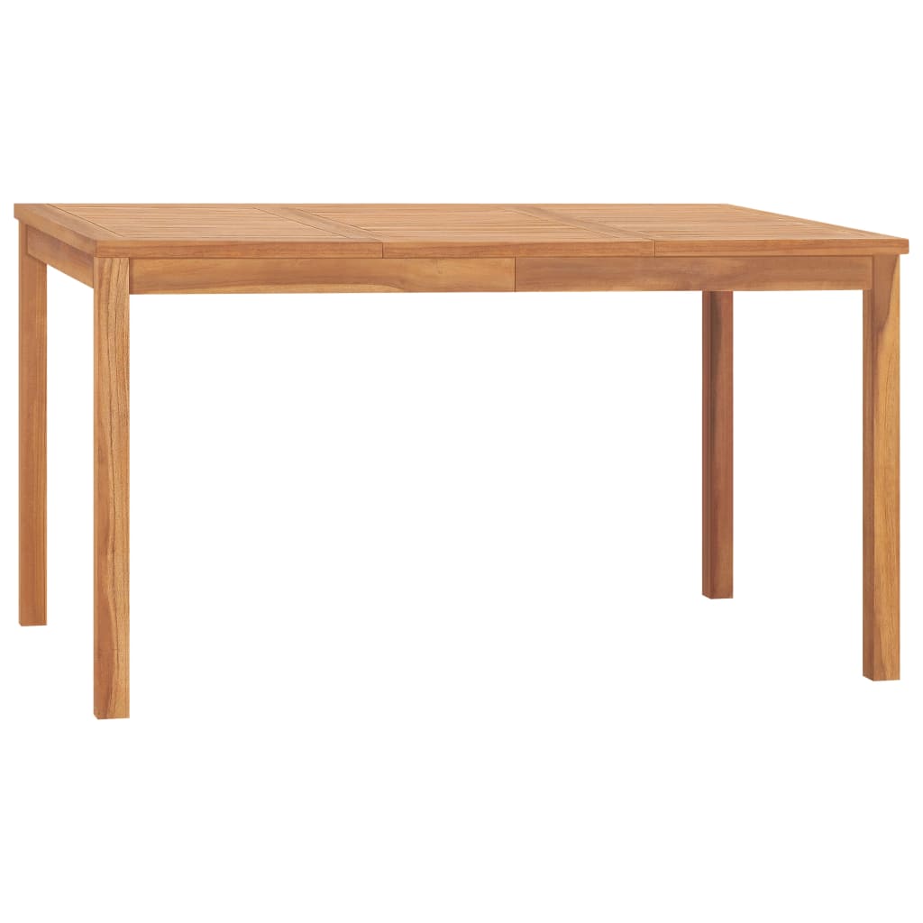 vidaXL Sodo valgomojo stalas, 140x80x77cm, tikmedžio medienos masyvas