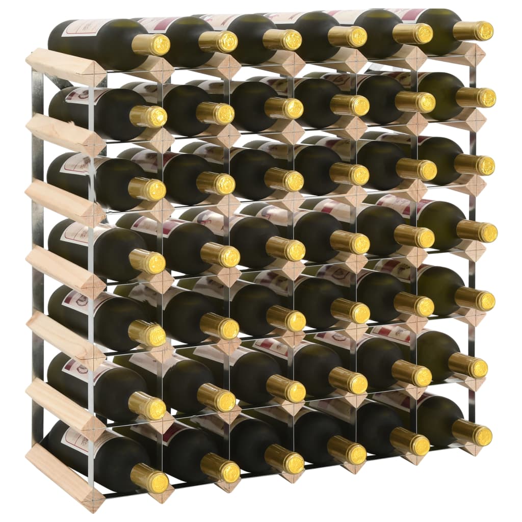vidaXL Stovas vynui skirtas 42 buteliams, pušies medienos masyvas