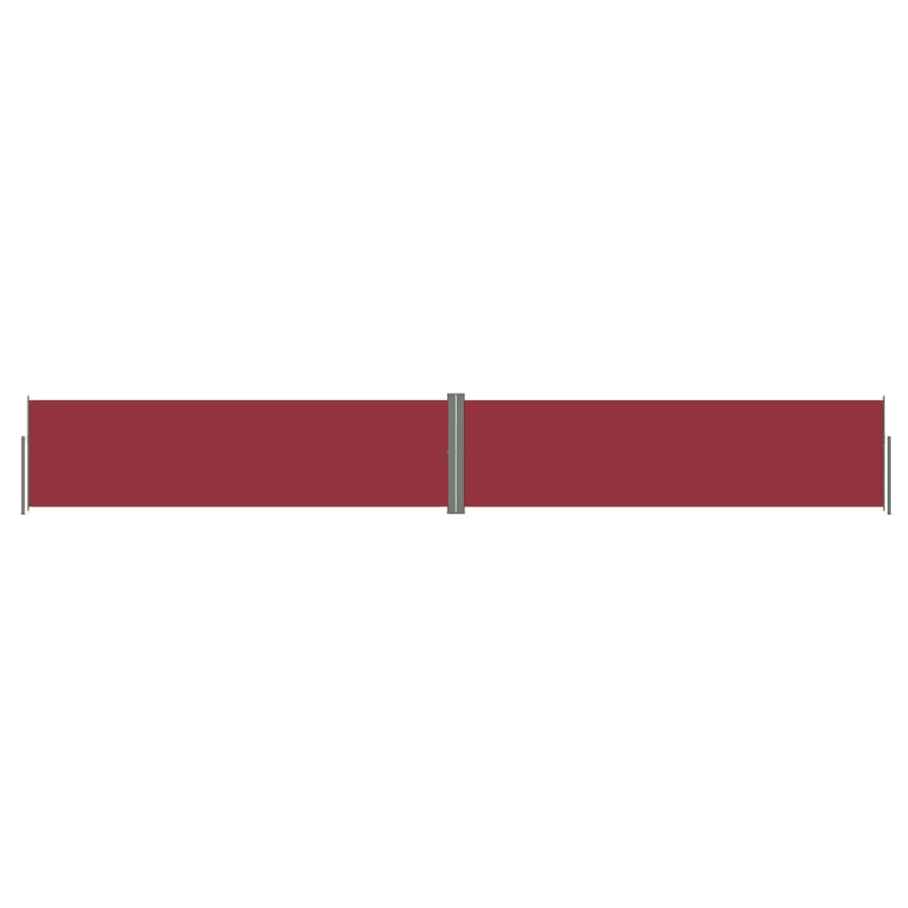 vidaXL Ištraukiama šoninė pertvara, raudonos spalvos, 140x1000cm