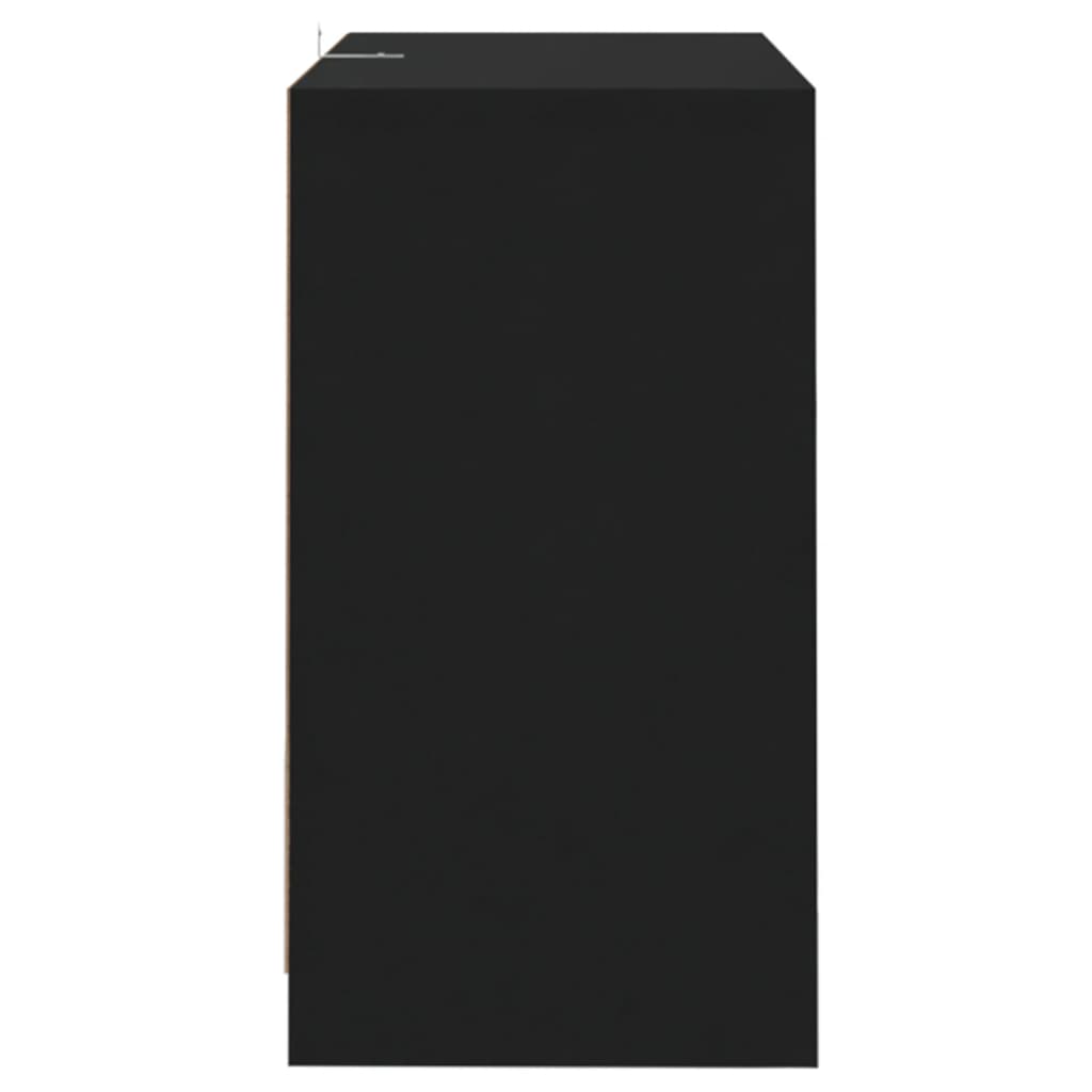vidaXL Šoninės spintelės, 2vnt., juodos spalvos, 70x41x75cm, MDP