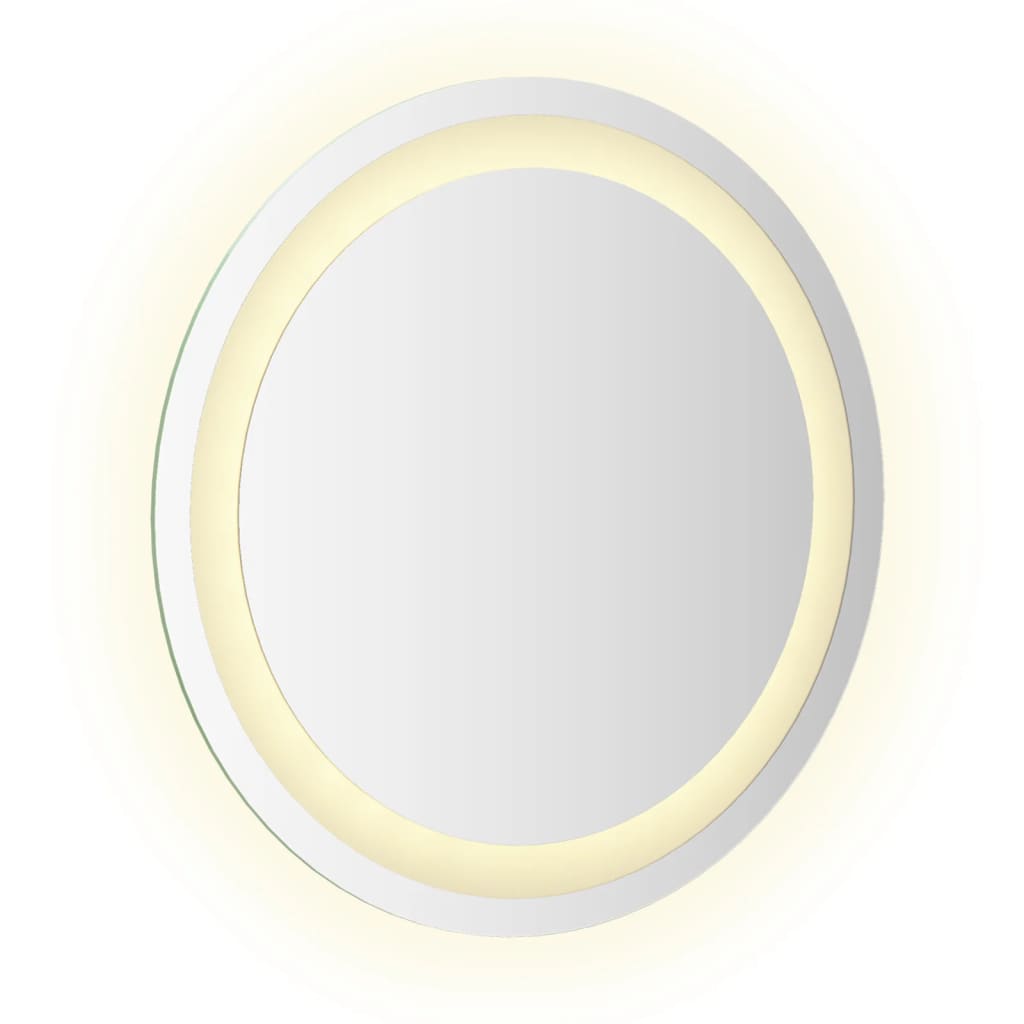 vidaXL Vonios kambario veidrodis su LED, 40cm, apskritas