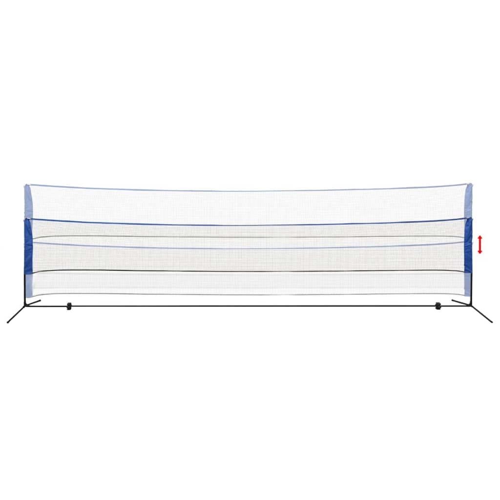 vidaXL Badmintono tinklas su plunksninukais, 600x155 cm