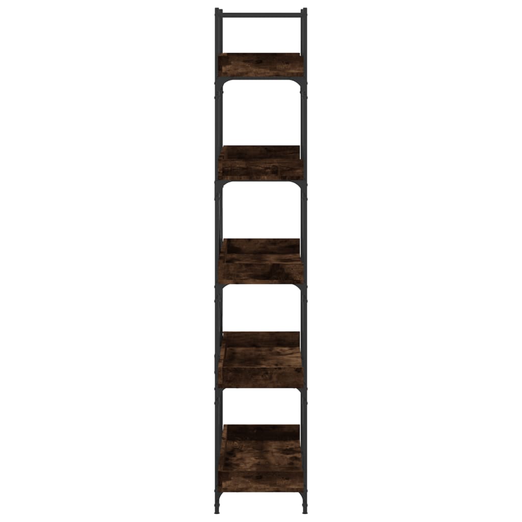 vidaXL Knygų spinta, 5 aukštų, dūminio ąžuolo, 100x33x180,5cm, mediena