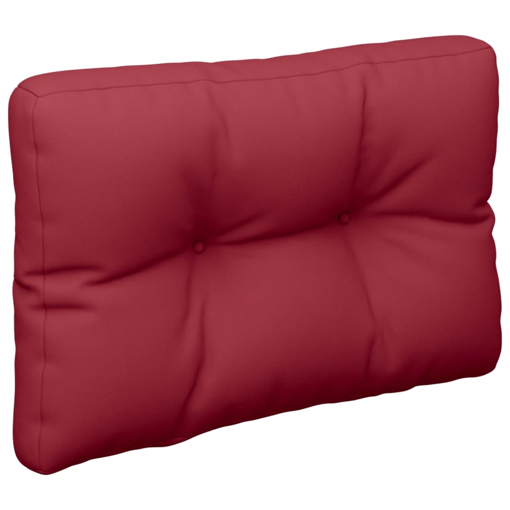 vidaXL Paletės pagalvėlė, raudonojo vyno spalvos, 60x40x12cm, audinys
