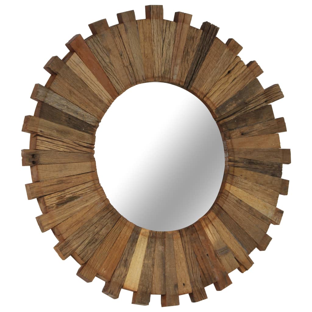 vidaXL Sieninis veidrodis, 50 cm, perdirbtos medienos masyvas